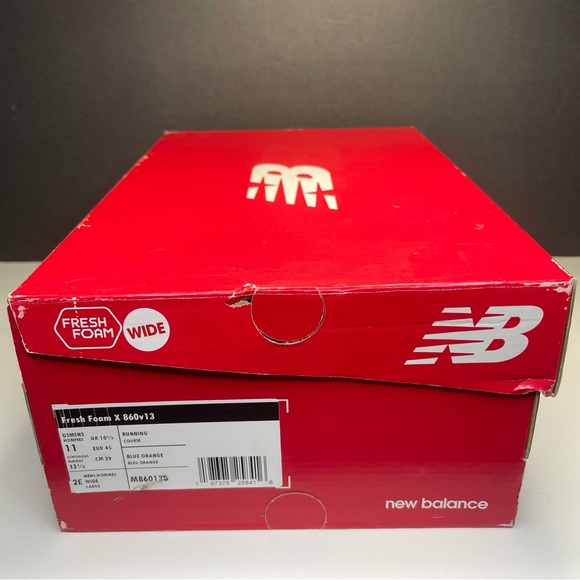 New Balance 860v13 M86013B Blue Orange Men’s Size 11 2E - Picture 10 of 10